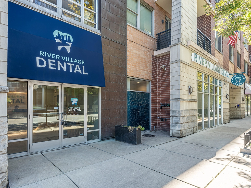 river village dental exterior signage photo